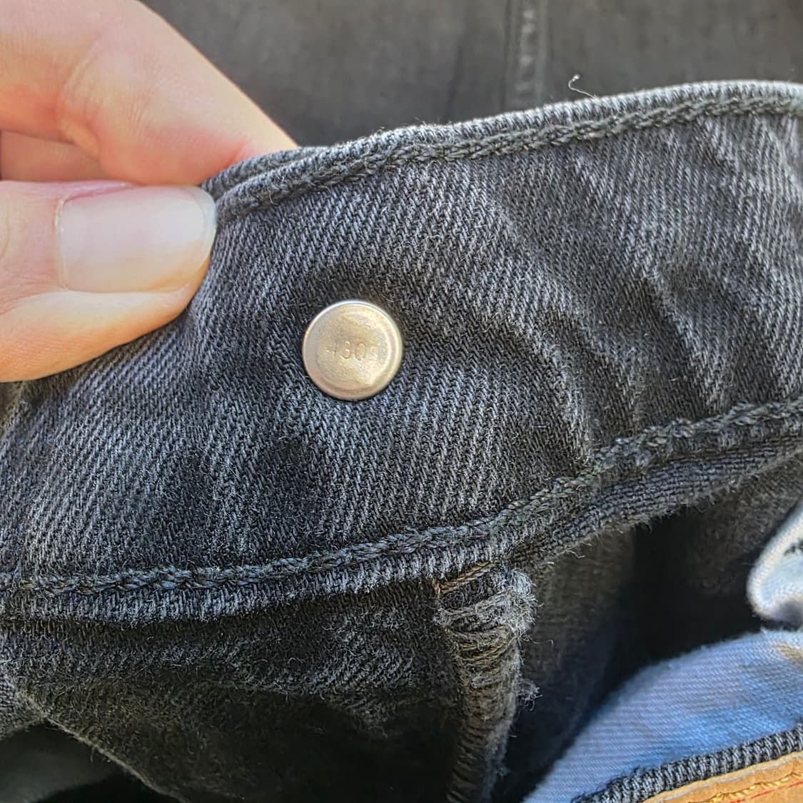 [W30L32]리바이스 505 블랙 데님 팬츠 상품이미지4