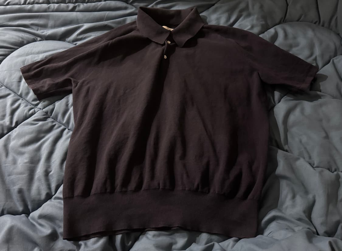 포터리 숏 슬리브 컴포트 폴로 니트 다크 네이비 상품이미지2