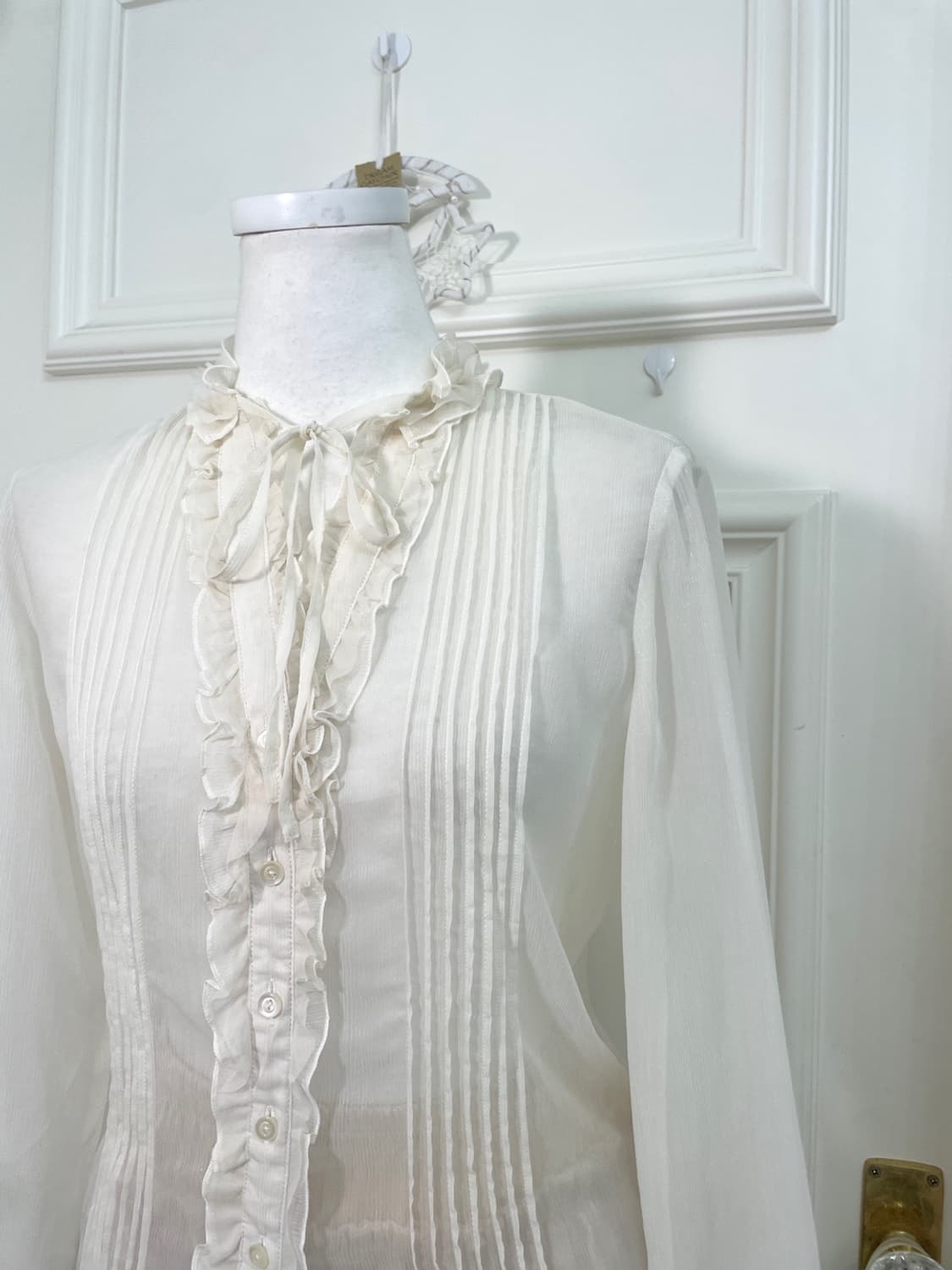 ivory ruffle bow princess blouse 상품이미지6