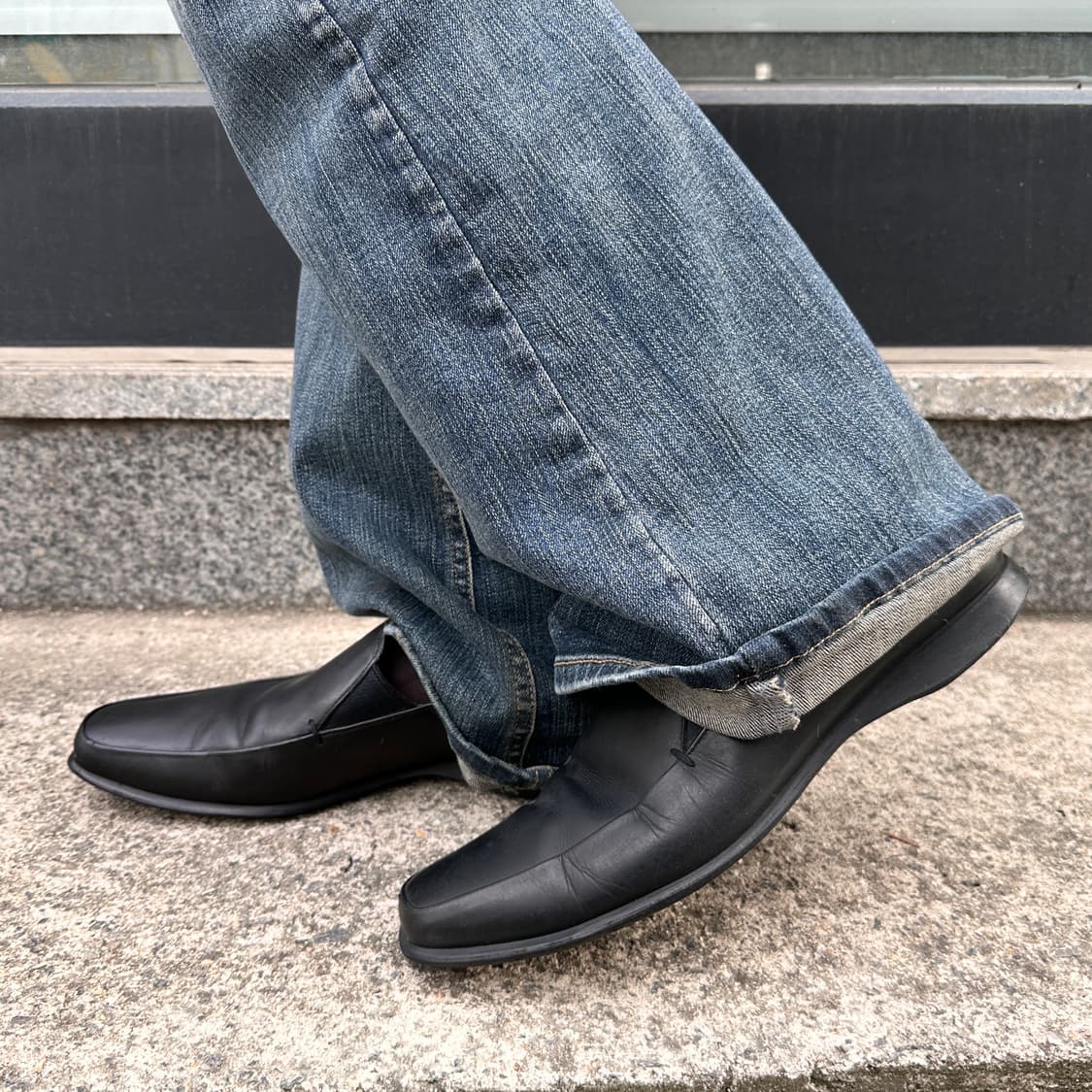 00s 빈티지 프라다 스포츠 스퀘어 토 로퍼 상품이미지10