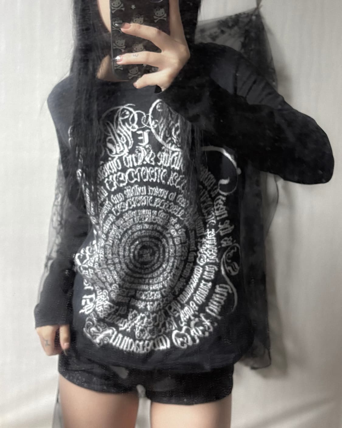 펑크 y2k 프린팅 롱슬리브  상품이미지1