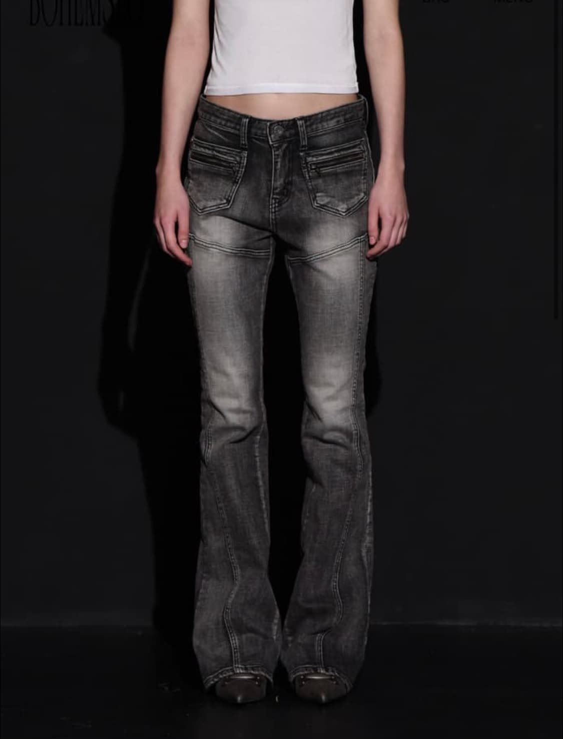 보헤미안서울 프론트 포켓 부츠컷팬츠 상품이미지1