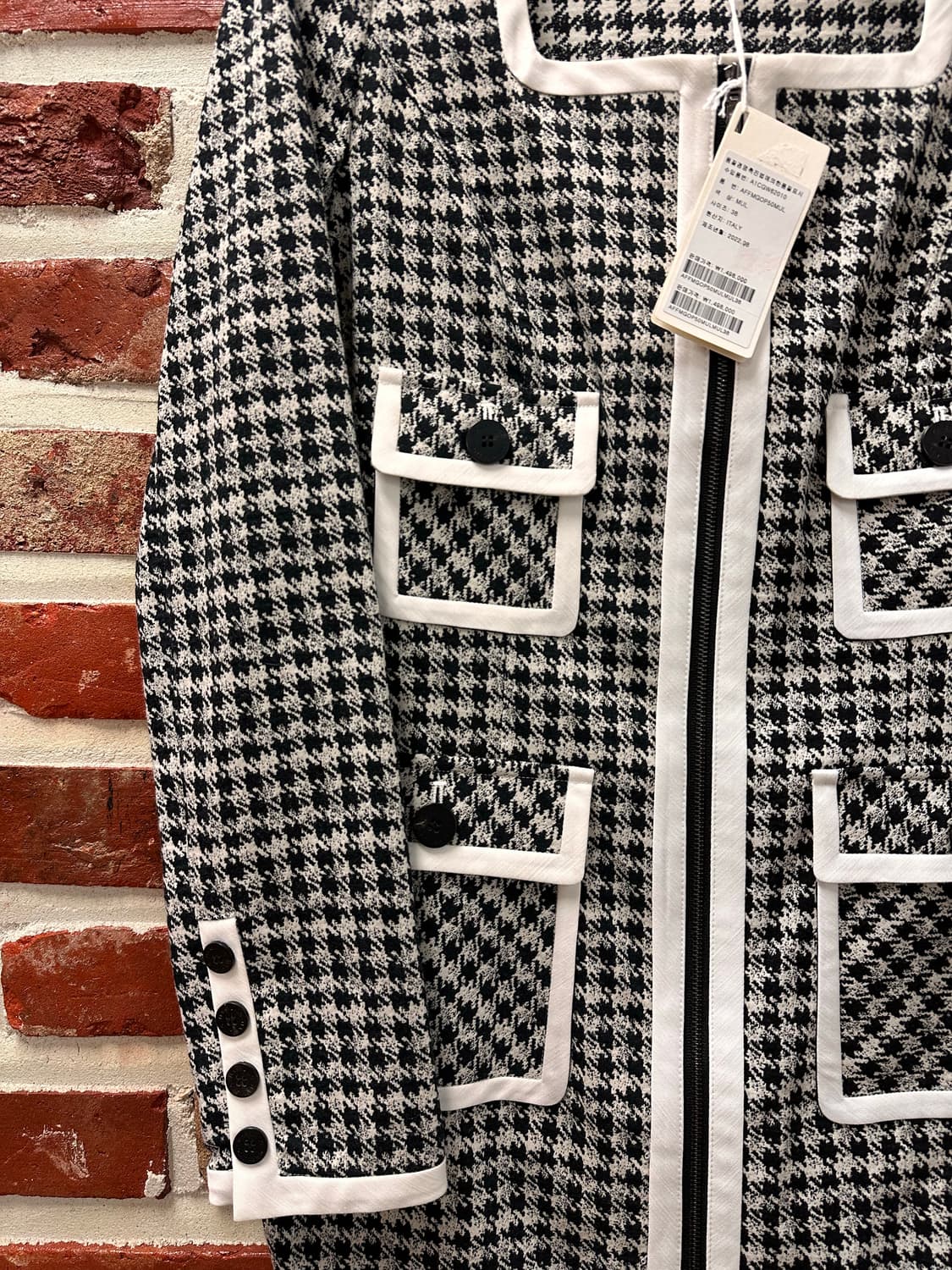 (38)메릴링 MARYLING  22AW 하운드체크 스퀘어넥 원피스 상품이미지5