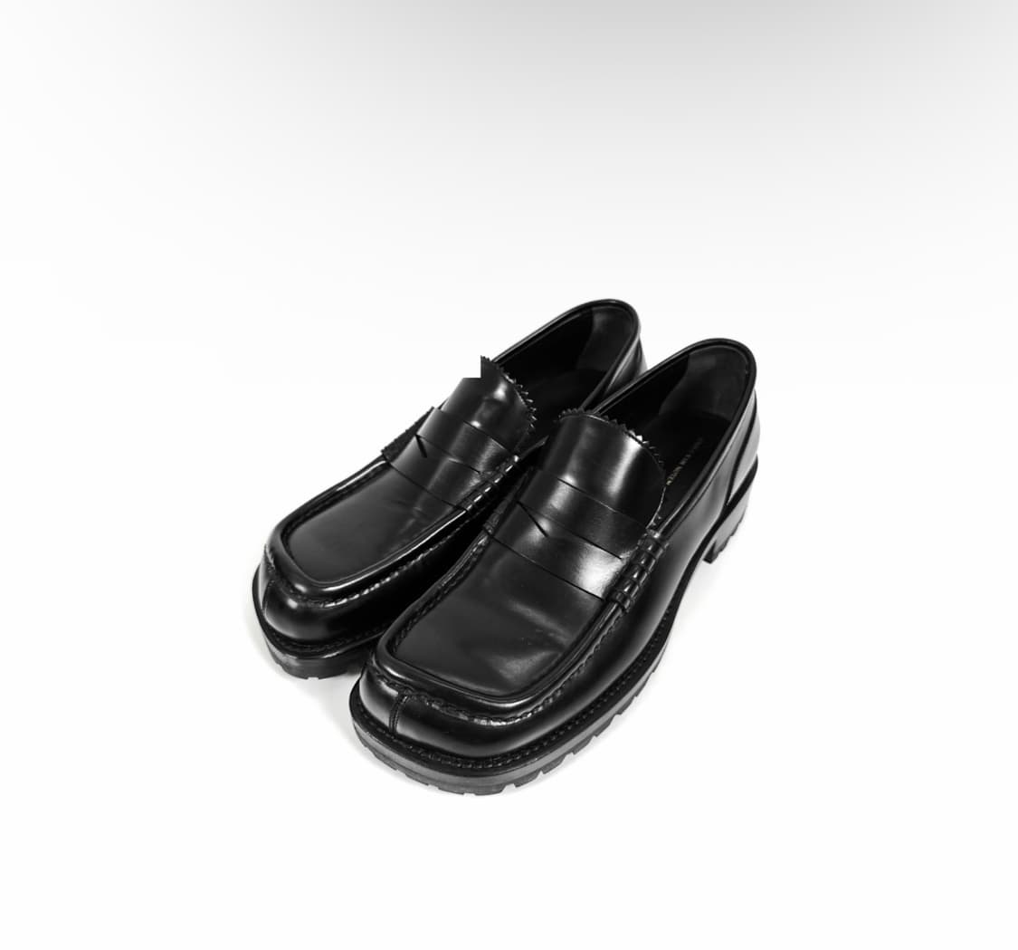 [43] 드리스 반 노튼 남성 레더 페니 스퀘어토 슬롯 로퍼 슈즈 블랙 상품이미지1