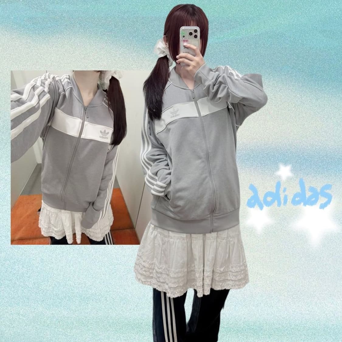 아디다스 실버 그레이 트랙탑 상품이미지1