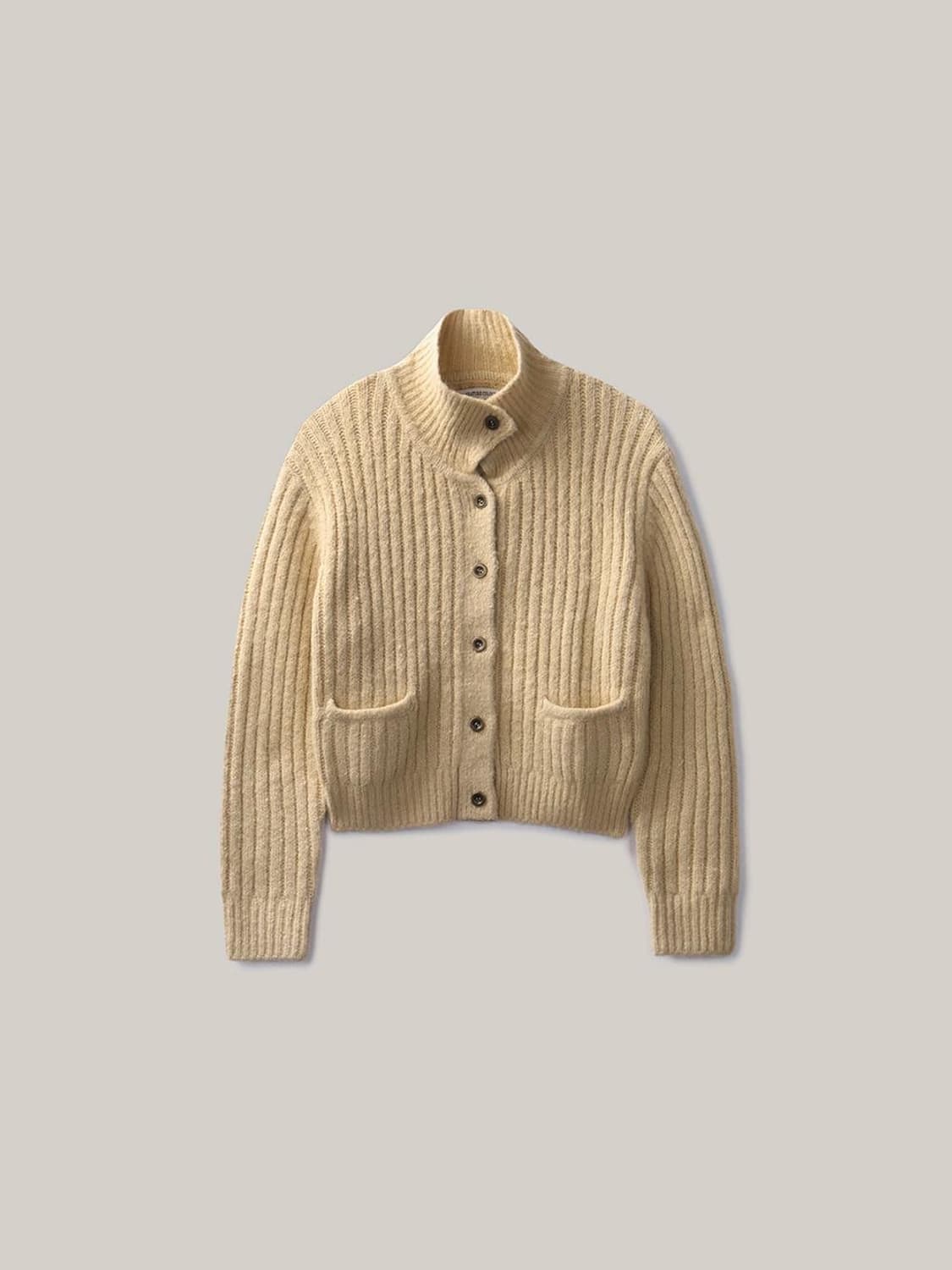 OFC Brushed Colar Cardigan 베이지 상품이미지1