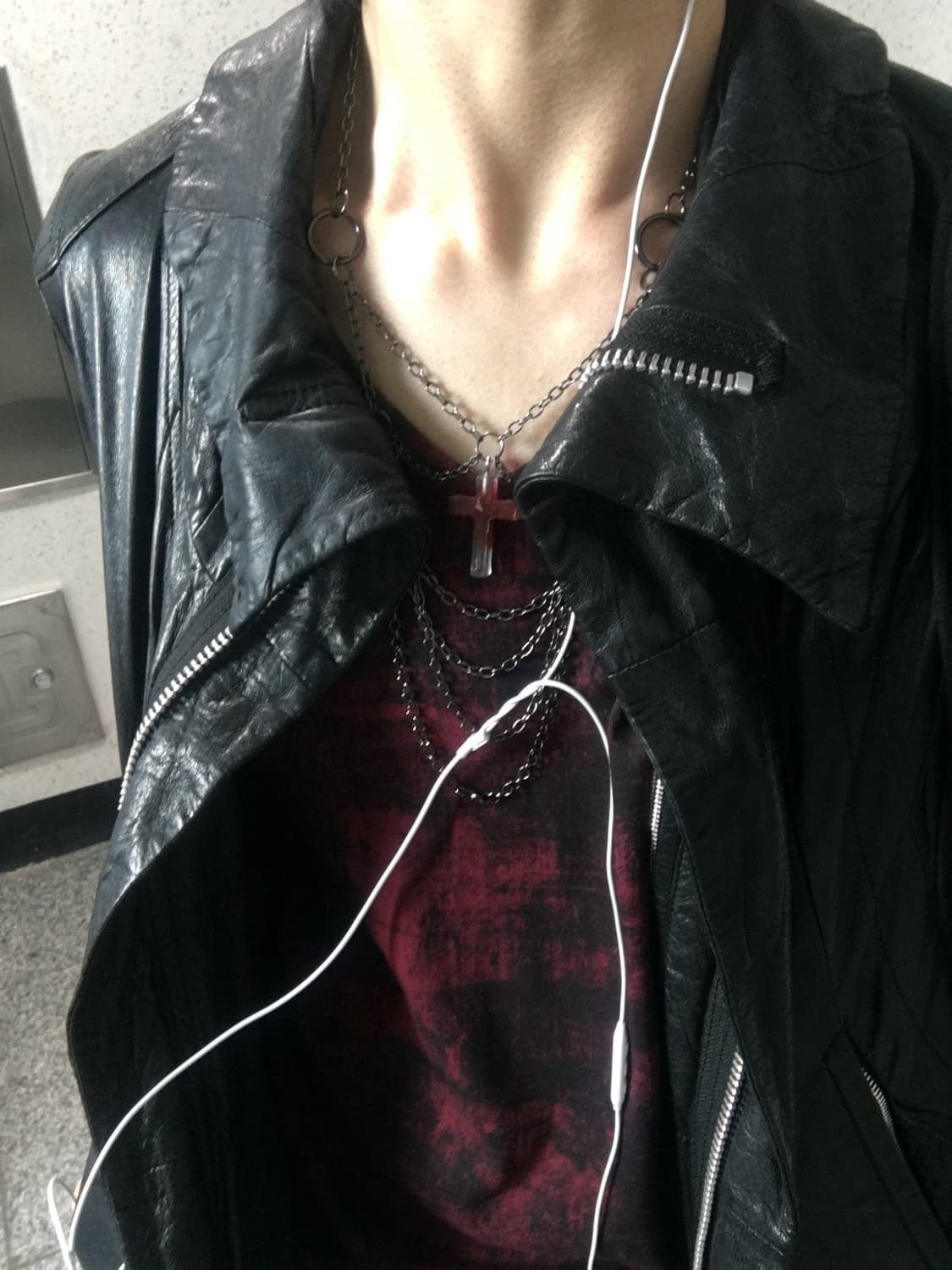 Asymmetry draped-Necklace 상품이미지1