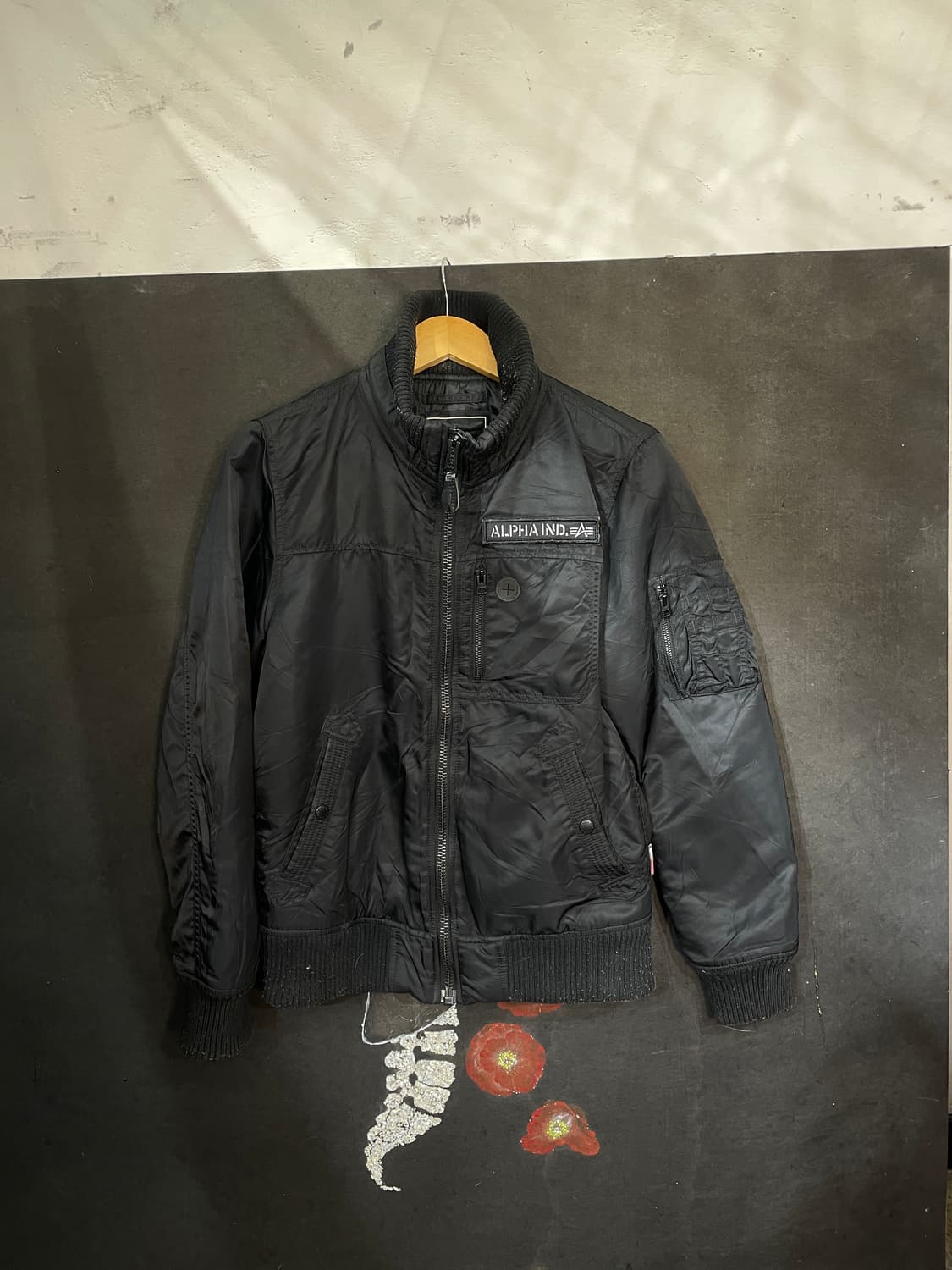 알파인더스트리 로고 패치 안감 누빔 ma-1 마원 항공잠바 M 상품이미지6