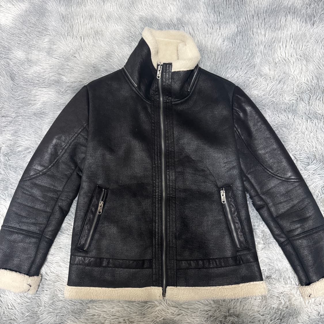 에비수 무스탕자켓 M사이즈  상품이미지5