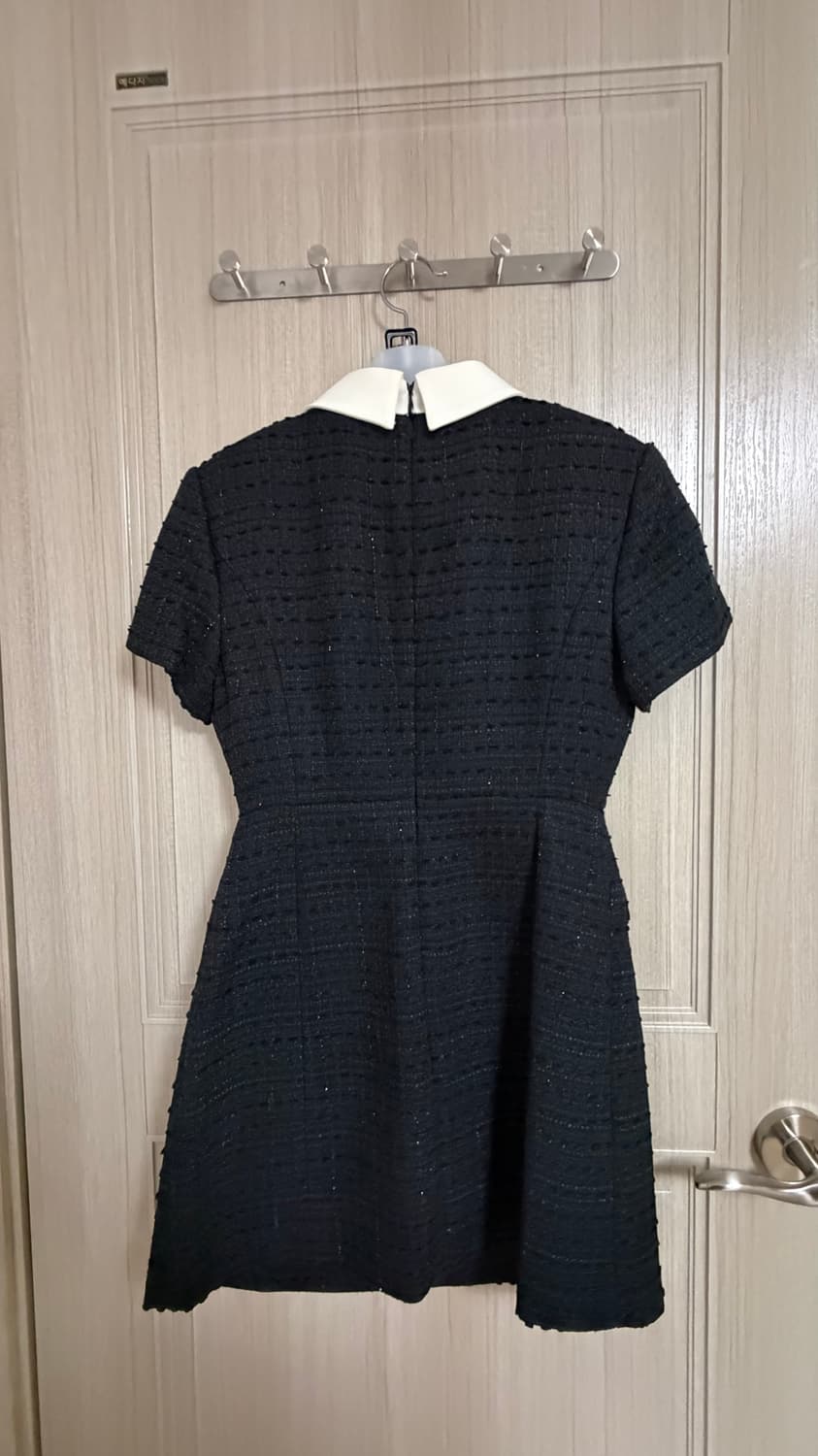 마우솔레움 Tweed Collared Dress - Black 상품이미지6
