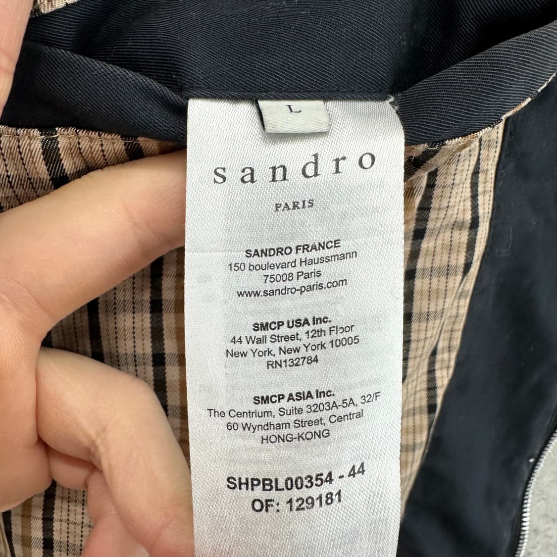 100 산드로 선페이드 남자 블루종 자켓 상품이미지5