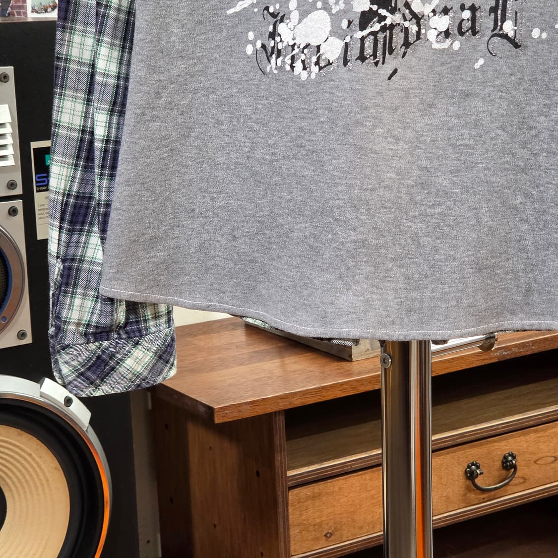 JPN 펑크 프린팅 체크 셔츠 상품이미지6