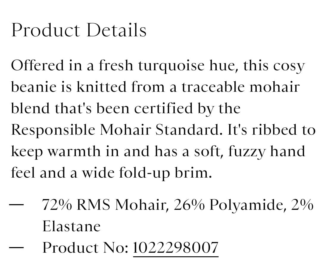 코스 모헤어 비니 상품이미지3