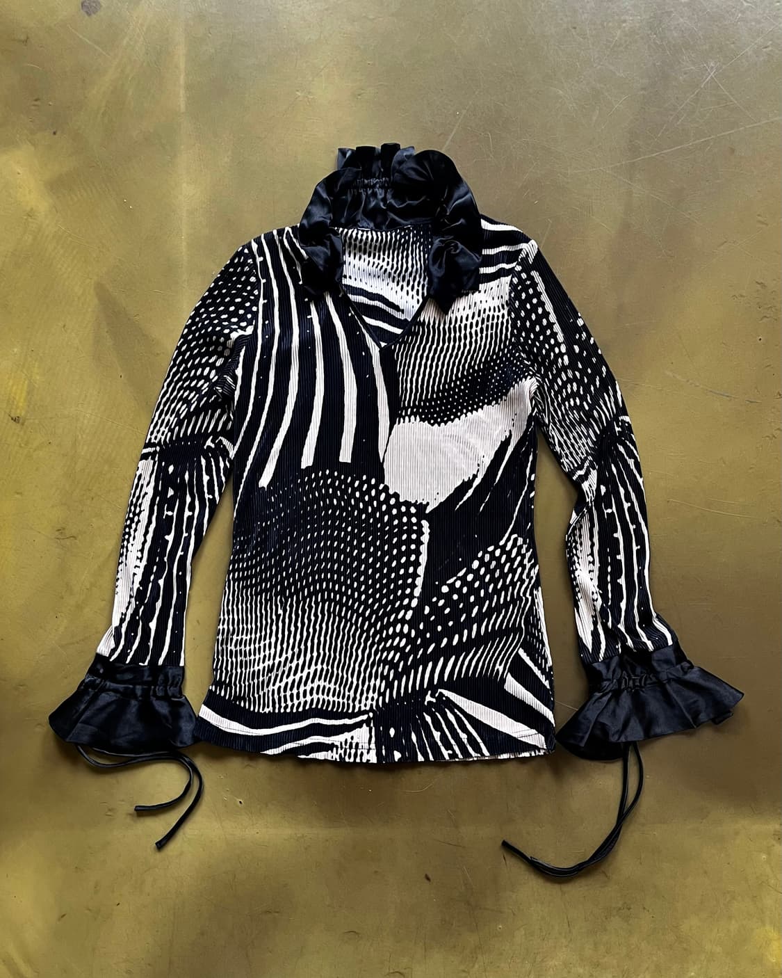 Jpn Vintage Psychedelic Pleats Top 상품이미지3