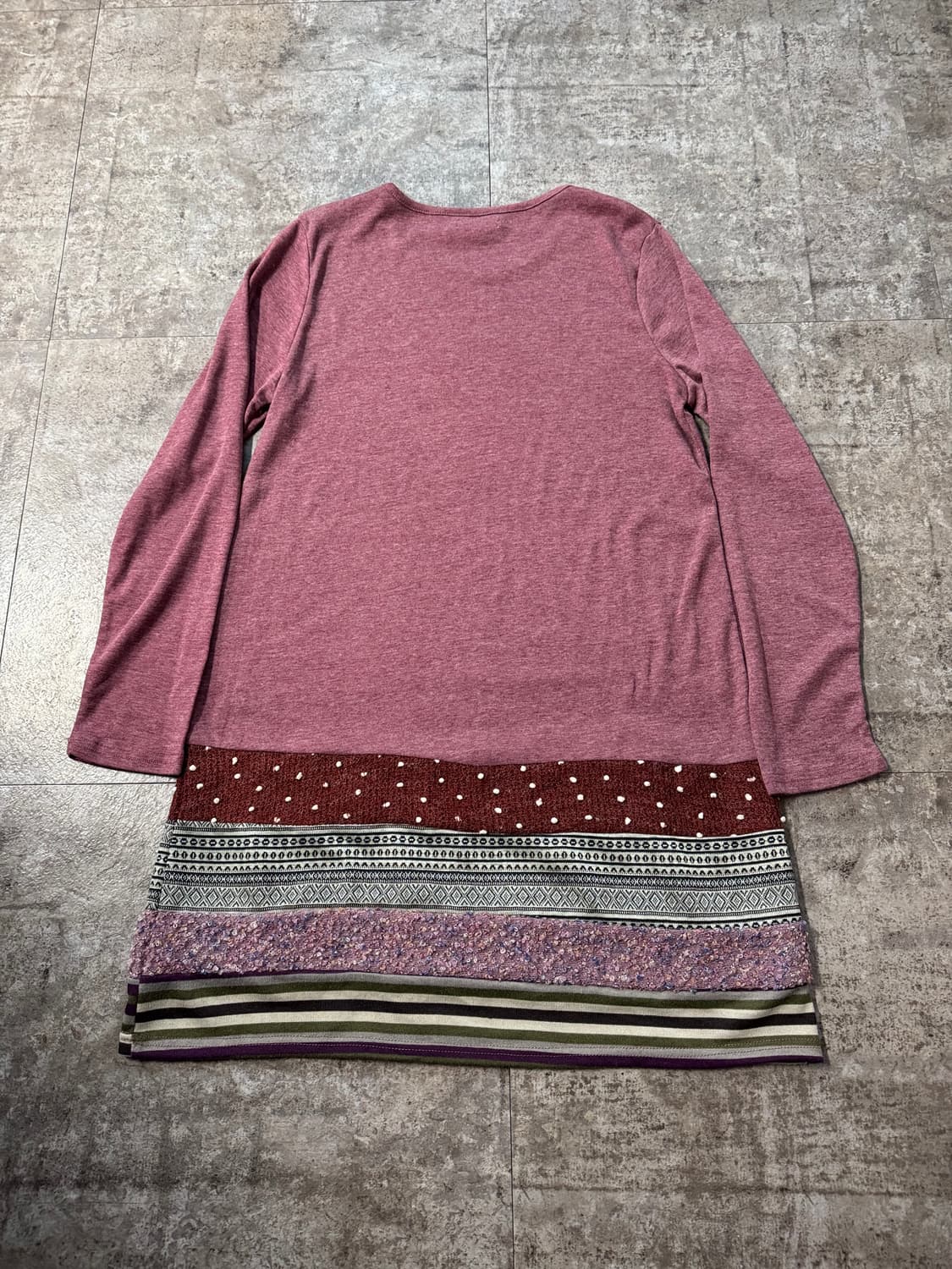 자수 가디건 패치 워크 밑단 롱슬리브 원피스 2pcs SET 상품이미지10