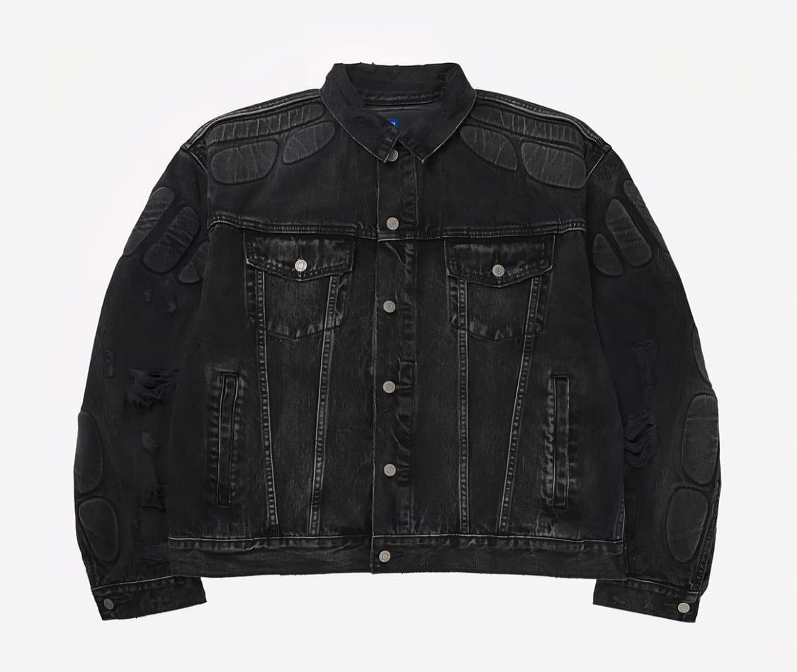 새상품)이지갭 흑청자켓 차이나M 상품이미지1