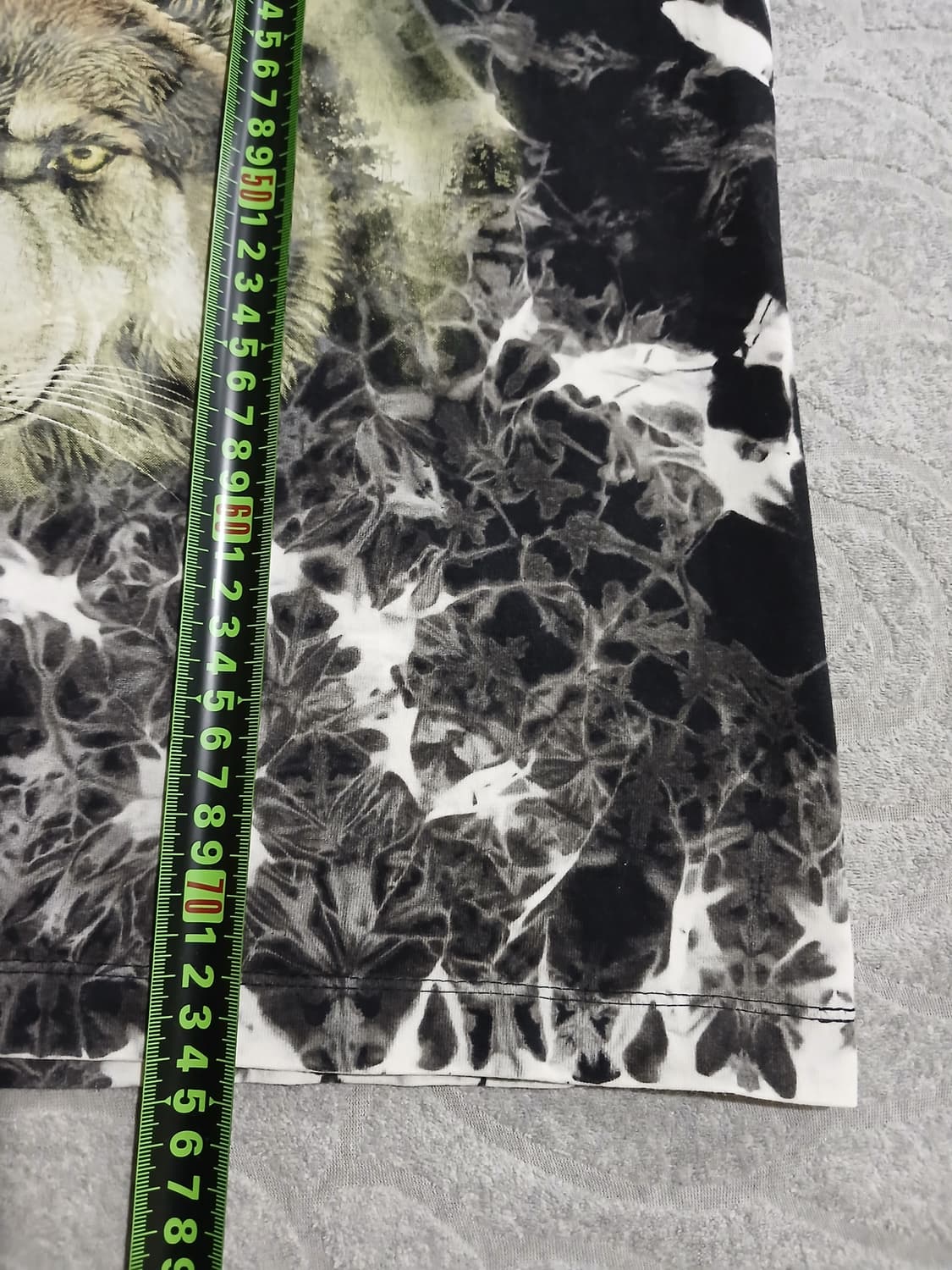 인디언 울프 그래픽 다이염 반팔 티셔츠 L 상품이미지8