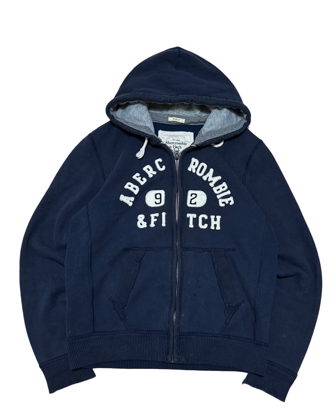 아베크롬비 아치로고 네이비 후드집업 상품이미지1