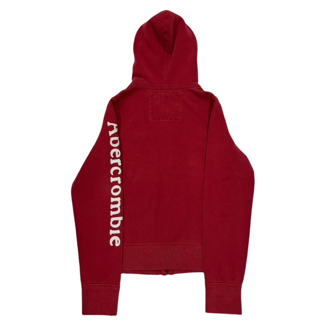 아베크롬비 빈티지 Y2K 스펠로고 기모 후드집업 자켓 버건디 레드 S 상품이미지3