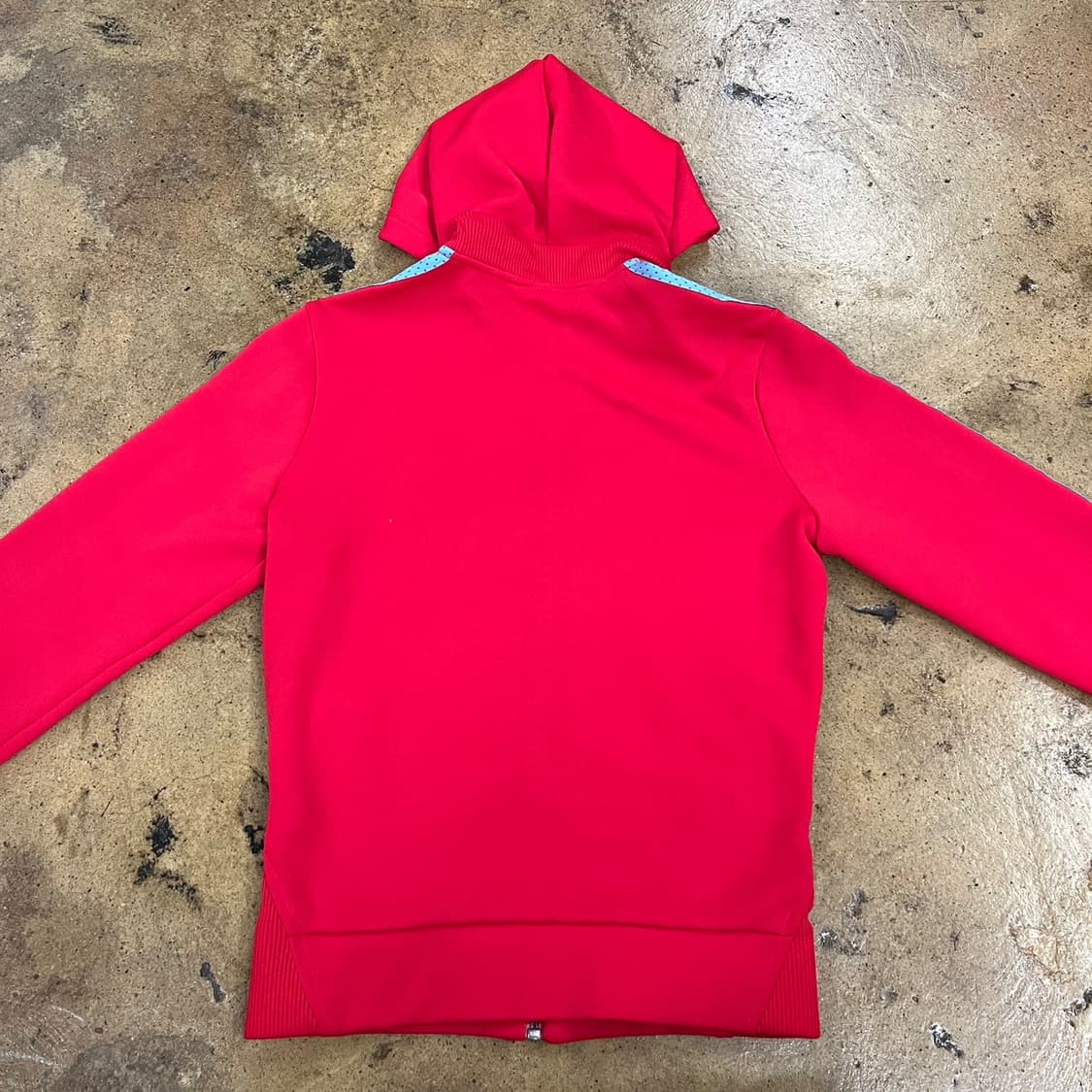 [정품/85] 아디다스 후드집업 후디 져지 레드 블루 삼선 b10 상품이미지4