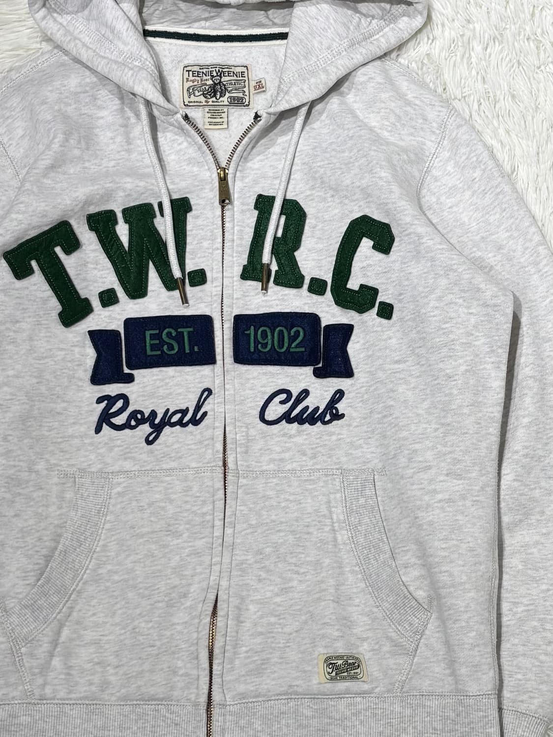 티니위니 빅로고 멜란지그레이 후드집업 상품이미지5