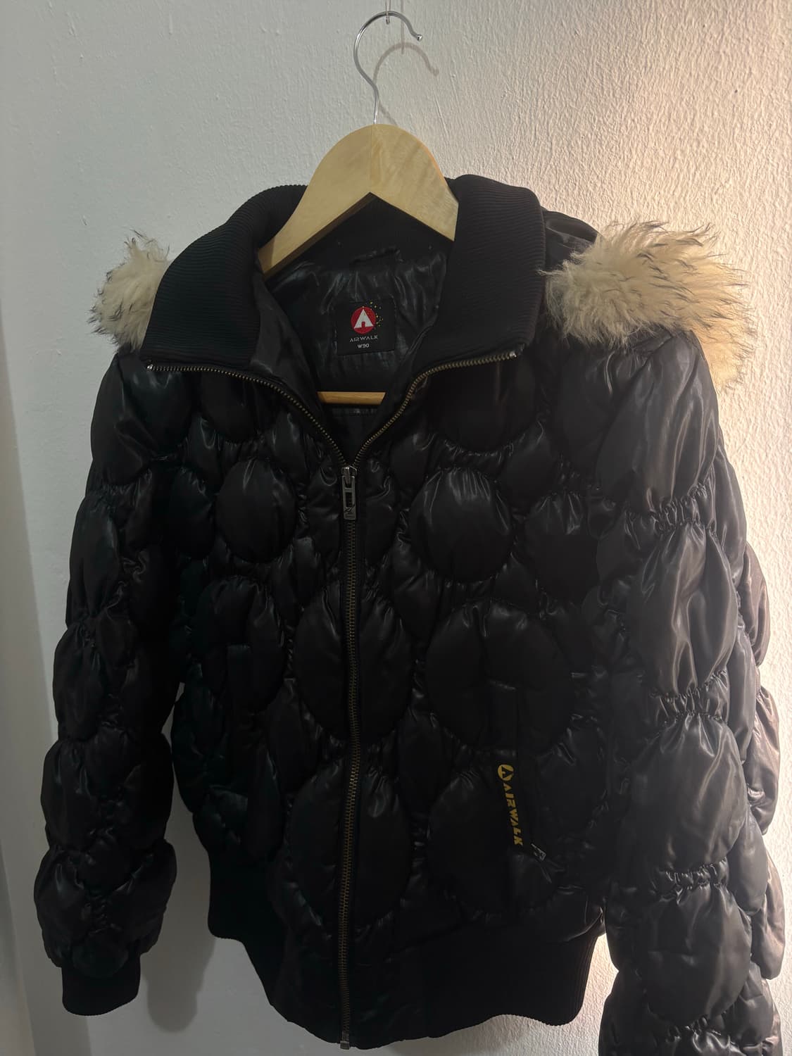 Airwalk Black Fur Hood Padded Jacket 상품이미지7