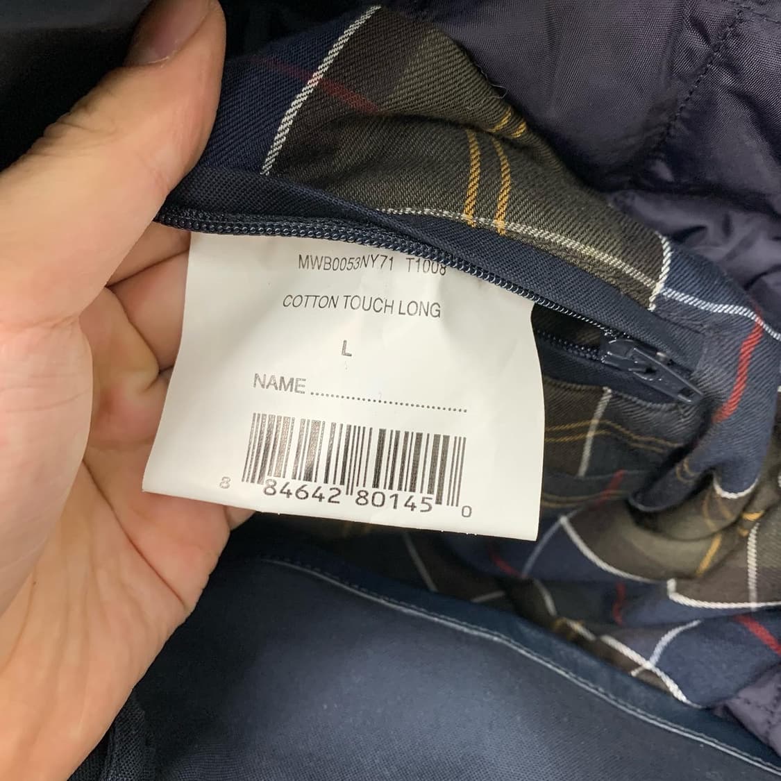 바버 인터네셔널 네이비 워터프루프 싱글 롱 자켓  상품이미지9