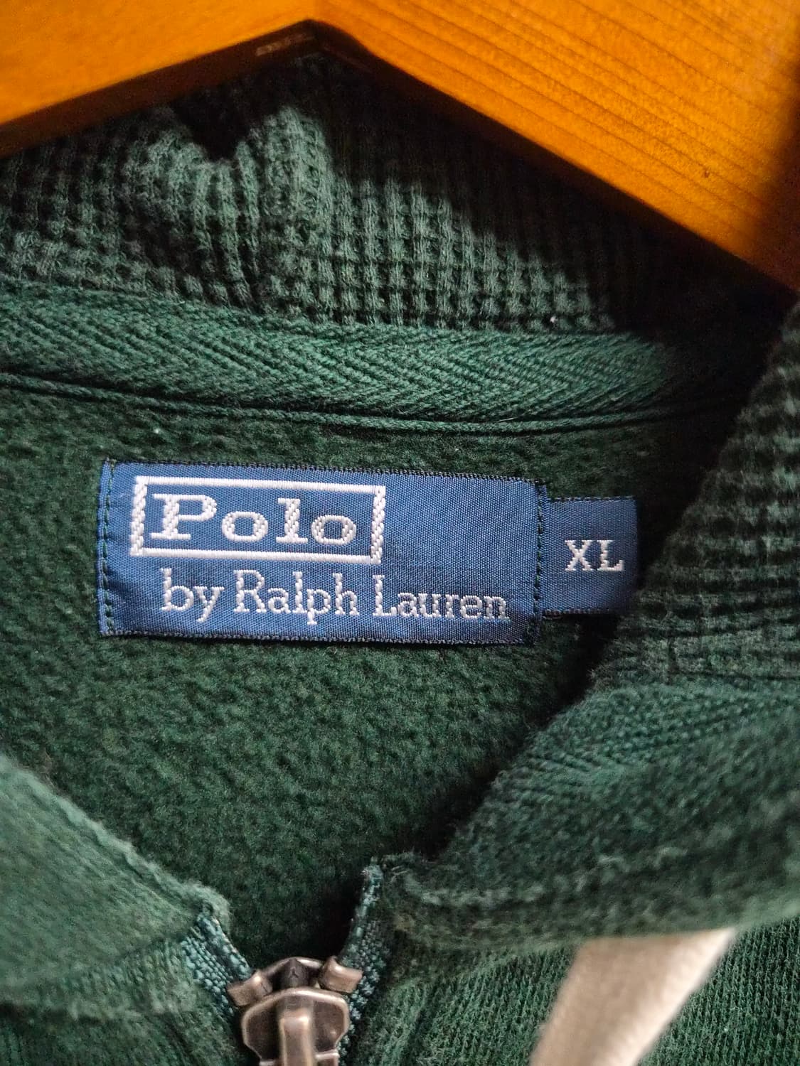 XL) 폴로 랄프로렌 00's  후드집업 그린 팝니다 상품이미지4