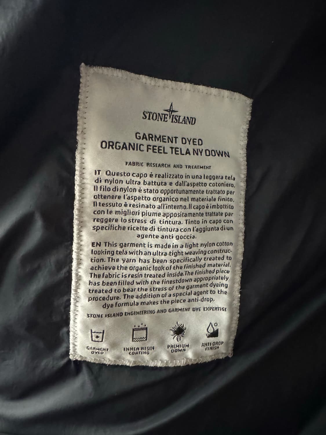 스톤아일랜드 가먼트다이드 크링클랩스 패딩 상품이미지5