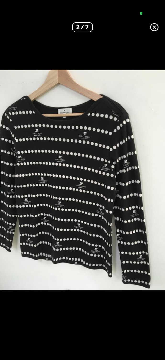 꾸레쥬 도트 티셔츠 dot t-shirt 상품이미지4
