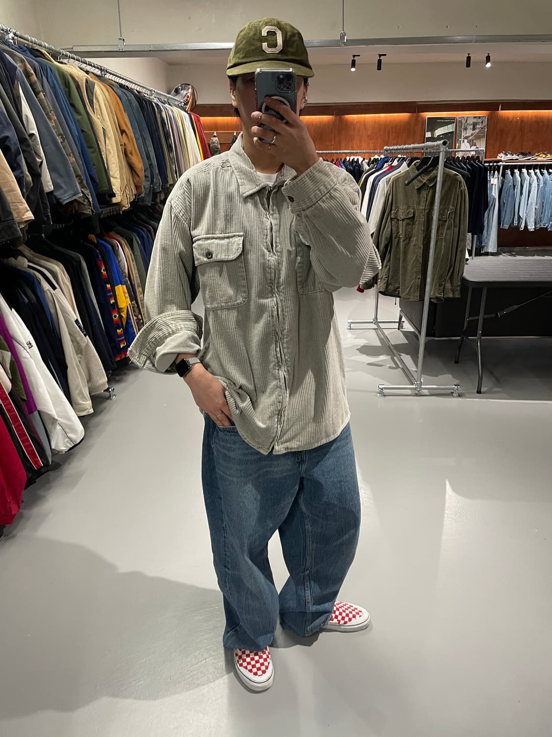 빈티지 코듀로이 집업 셔츠   상품이미지2
