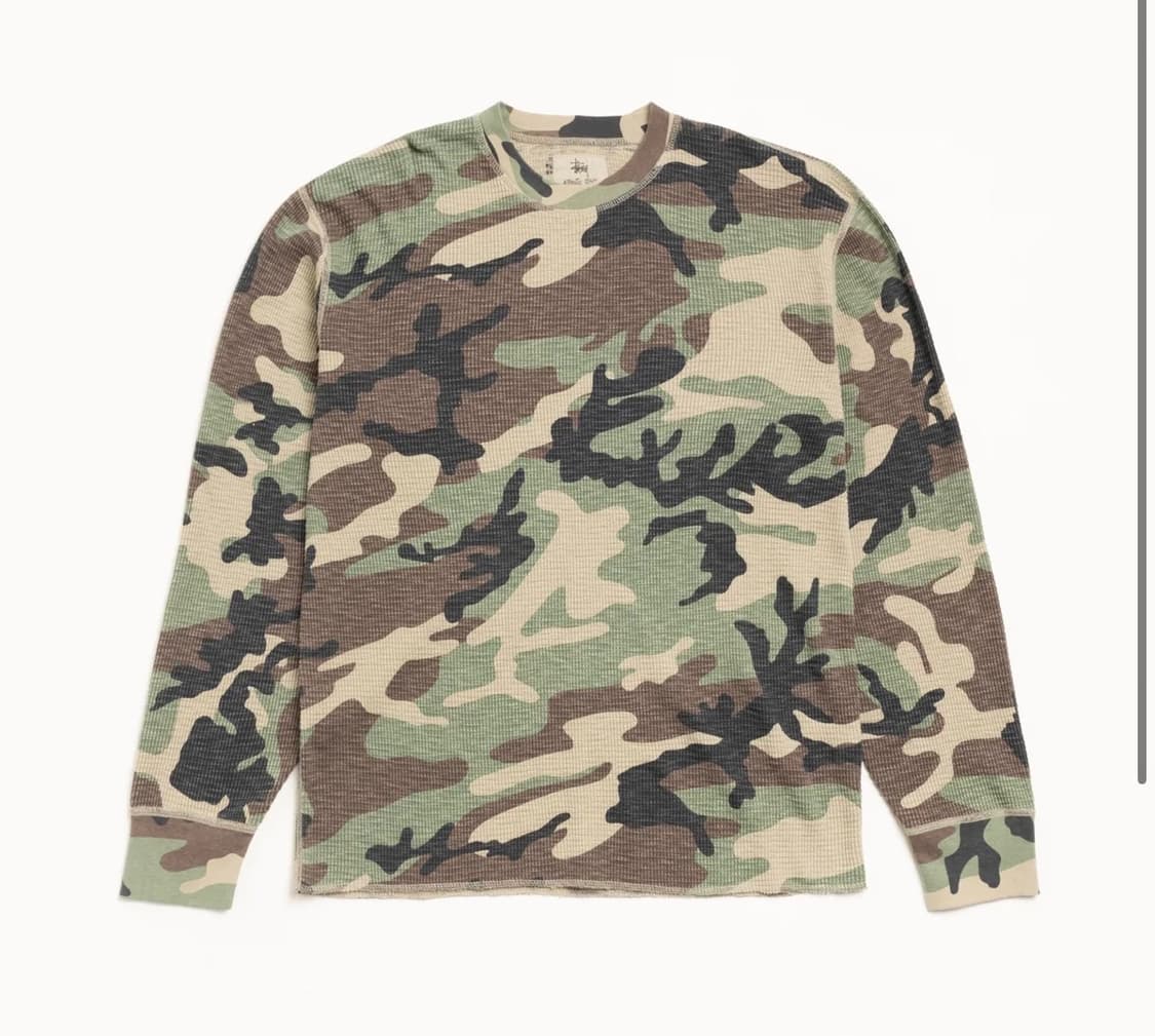 STUSSY PIGMENT DYED LS THERMAL 와플 롱슬리브 M 상품이미지1