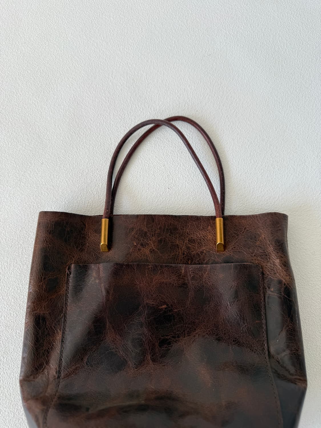 Pre owned 레더 토트 크로스백(황동 부자재) 상품이미지6