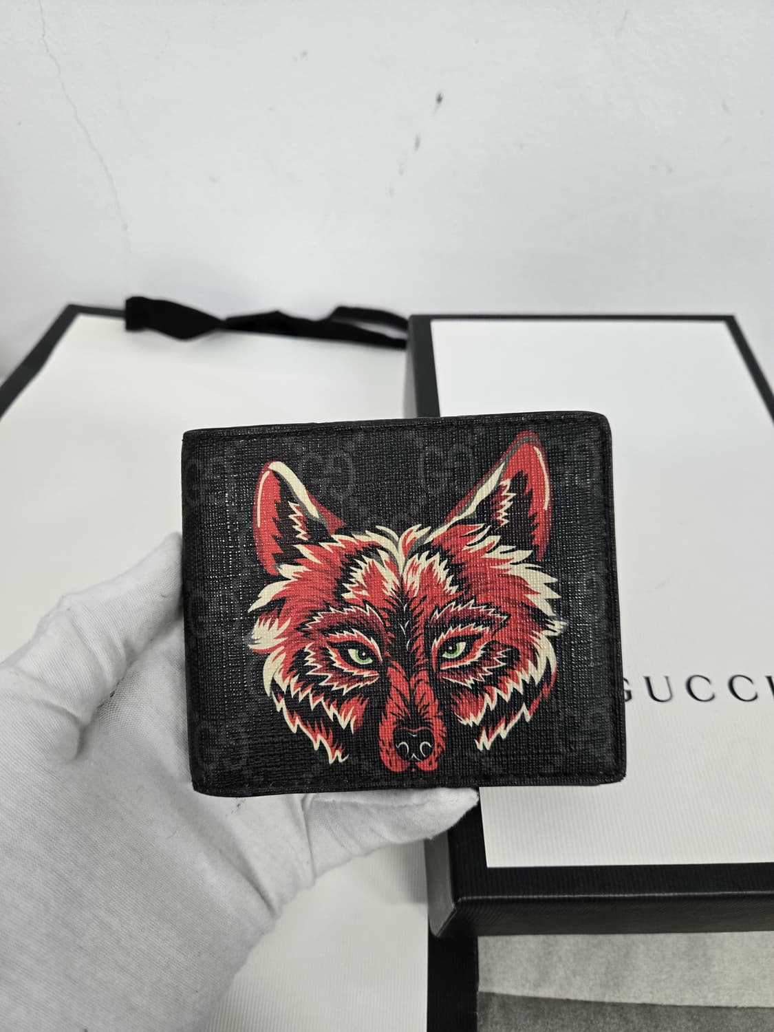 [보증서 정품]구찌 레드 울프 반지갑 상품이미지1