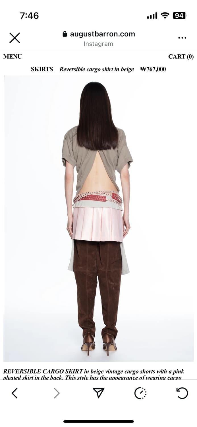 Allin(augustbarron) cargo skirt 상품이미지7