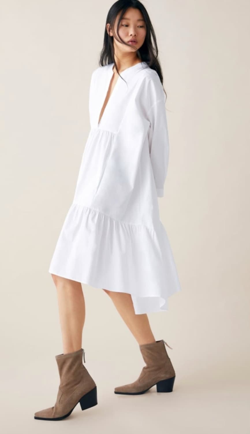 자라 화이트 셔츠 롱 원피스 xl 상품이미지9