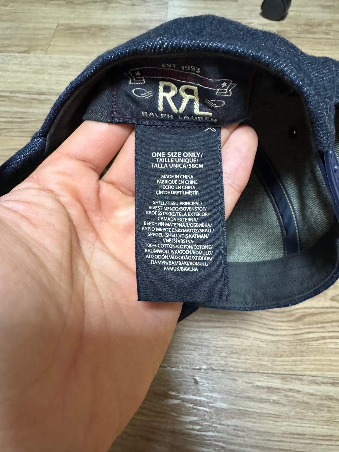 더블알엘 가먼트 다잉 트윌 볼캡 인디고 상품이미지3