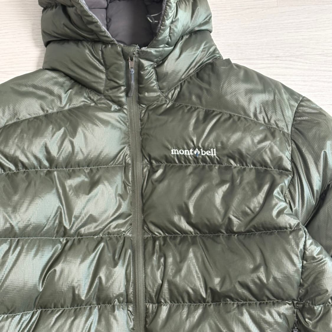 몽벨 알파인 라이트 다운 패딩 올리브 카키 상품이미지5