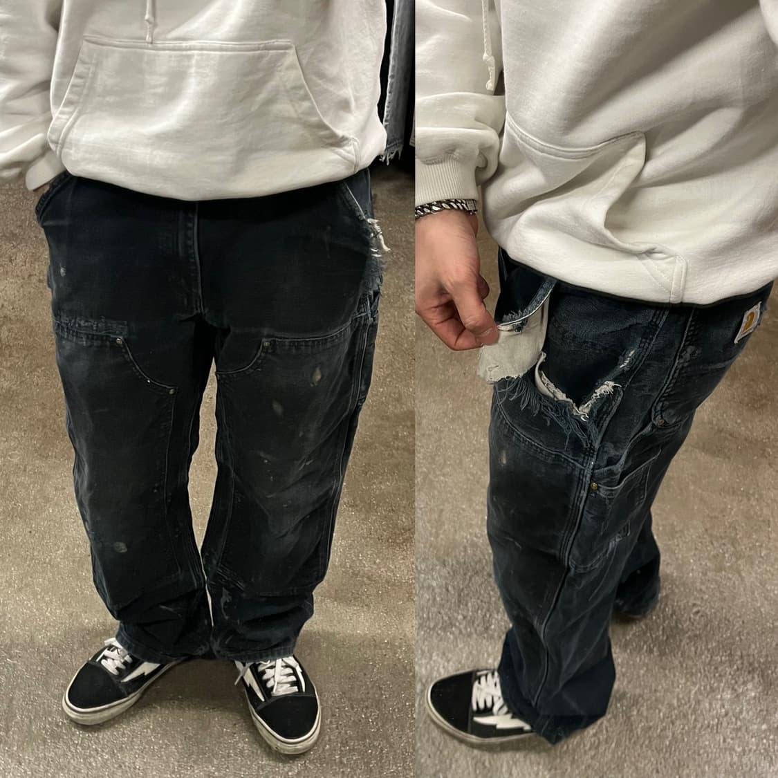 Carhartt 블랙 더블니 팬츠 (32-33“) 상품이미지7