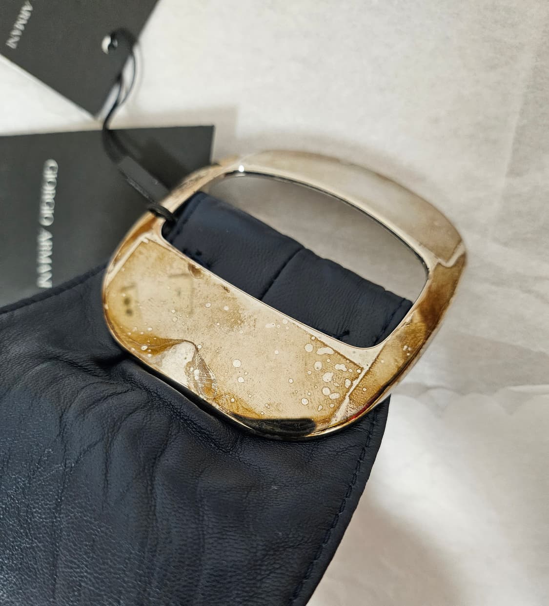 조르지오 아르마니 광폭 양가죽 벨트 미착용 70만원 상품이미지9