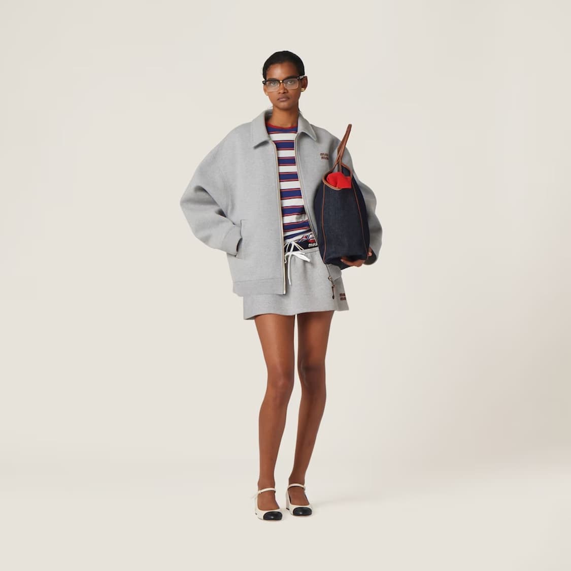 미우미우 저지 집업 블루종 자켓 상품이미지1