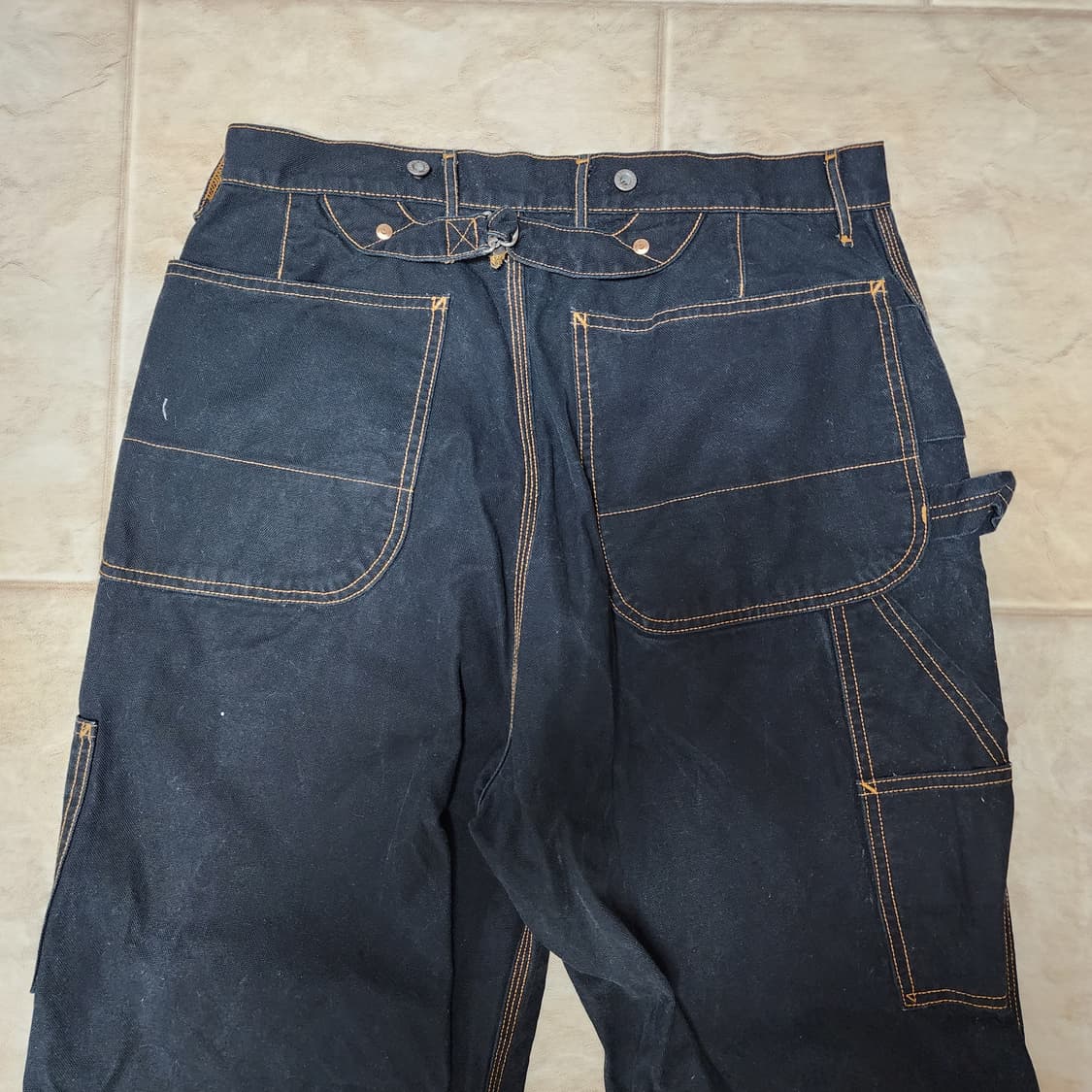 캐피탈 캔버스 블랙 럼버팬츠 상품이미지6