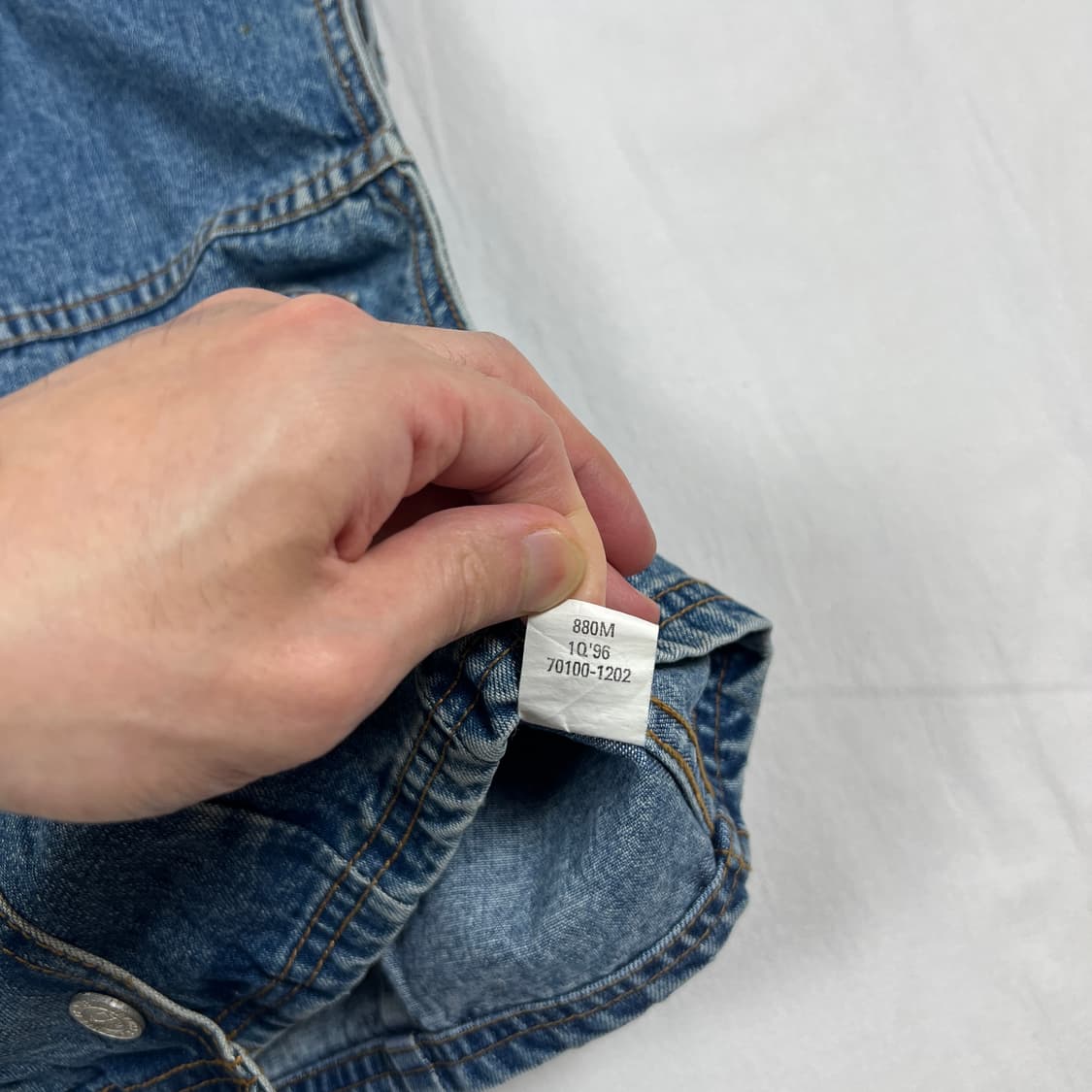 90‘s 리바이스 levis 실버탭 청데님 조끼 베스트 상품이미지10