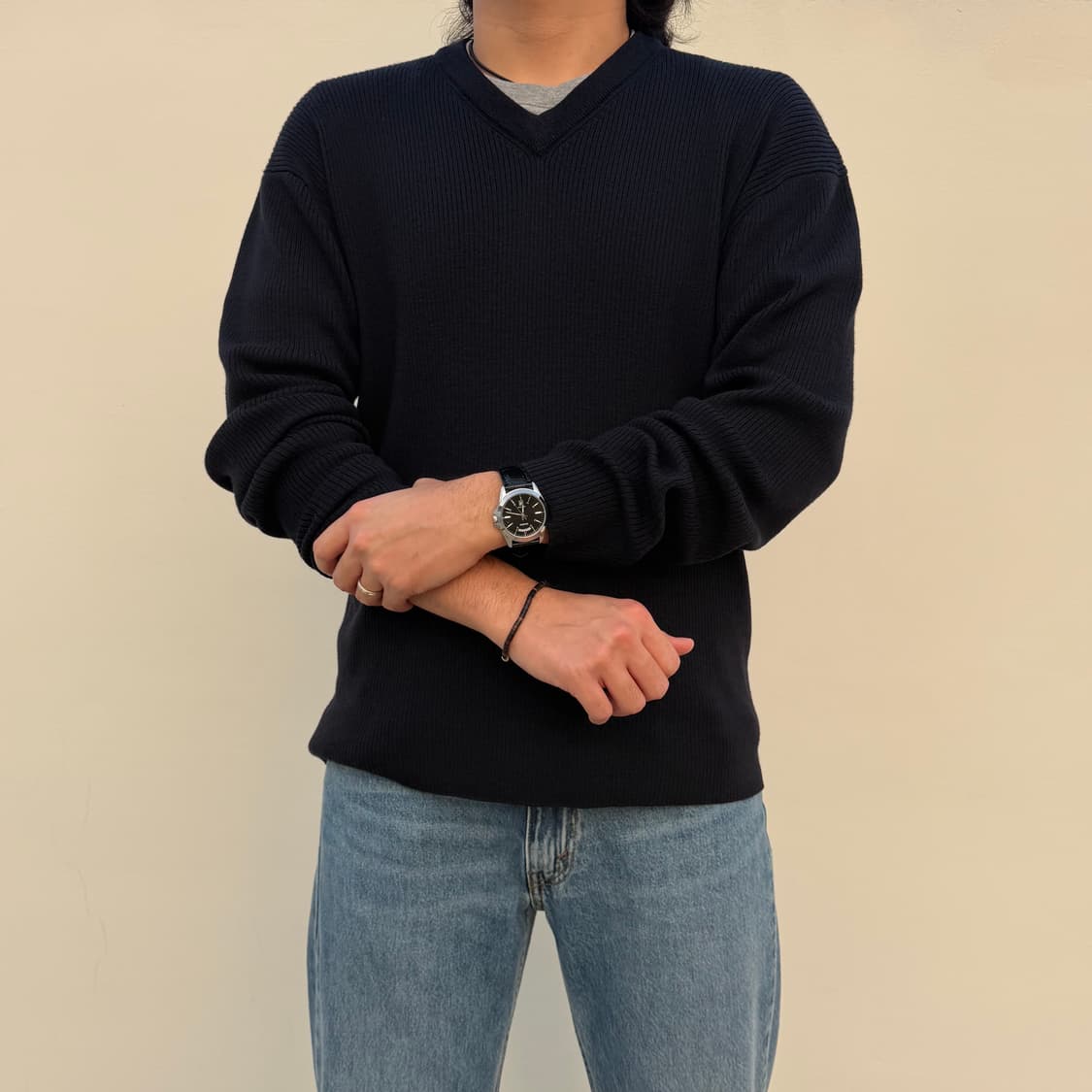 버버리 블루라벨 울 브이넥 니트 상품이미지1