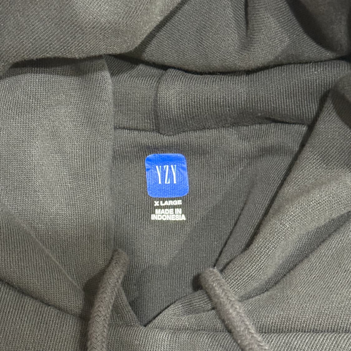 yzy 이지 더블페이스 후드 블랙 XL 상품이미지4