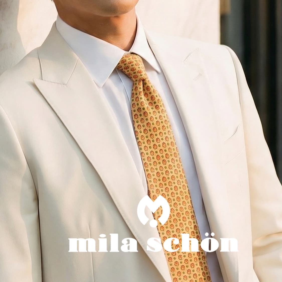 밀라숀 실크 애니멀 프루트 패턴 넥타이 9.3cm A+등급 K2263 상품이미지1
