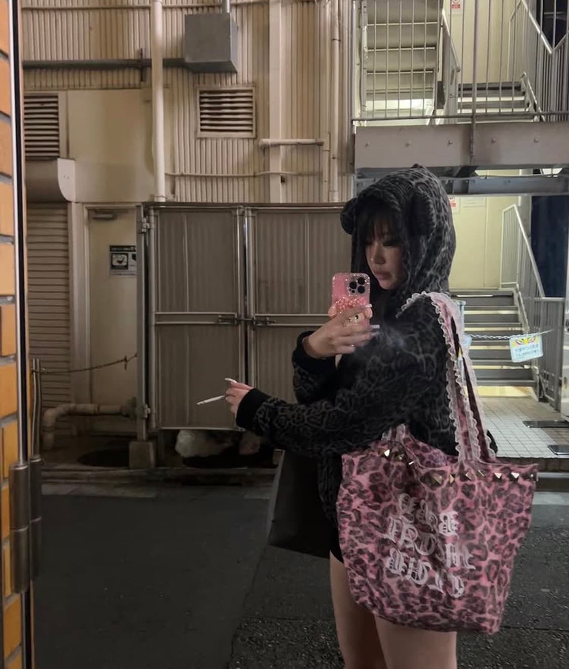 새상품) 베이비메탈클럽 베어 걀 후드 블랙 갸루 오네 히메 베메클  상품이미지2