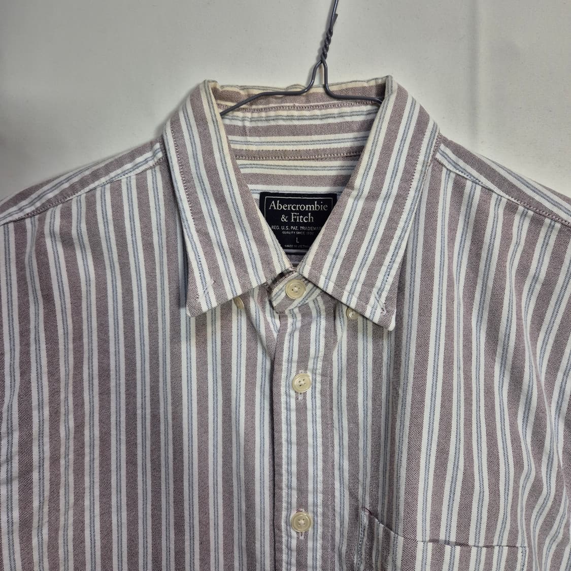 Abercrombie & Fitch 스트라이프 셔츠 L 상품이미지4