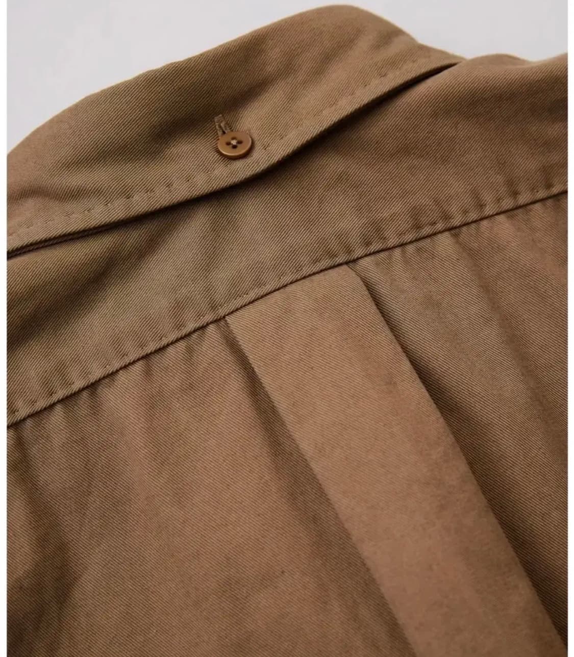 나이스네스 게버딘 코튼 버튼다운 셔츠 탄색상 S사이즈 새제품 판매 상품이미지5