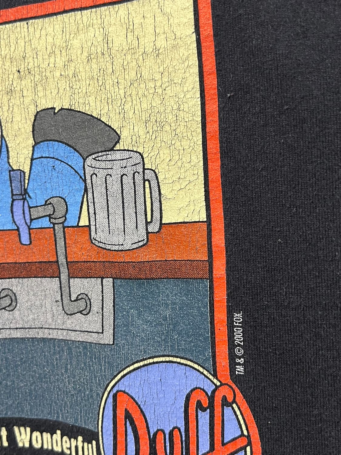 00's [XL] The Simpsons 호머 심슨 더프 애니 빈티지 티 상품이미지7